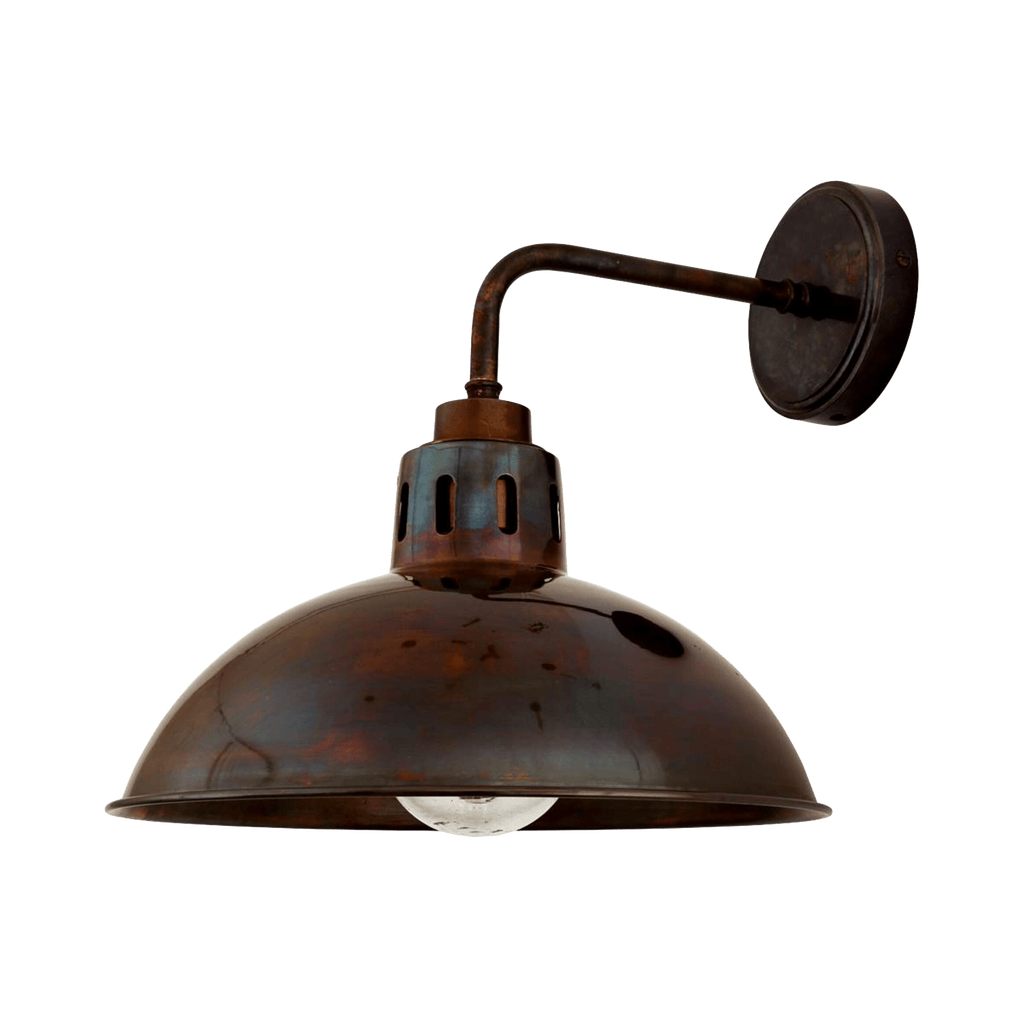 Mullan Lighting Lighting Antique Brass / Clear Talise Industrial Outdoor Wall Sconce