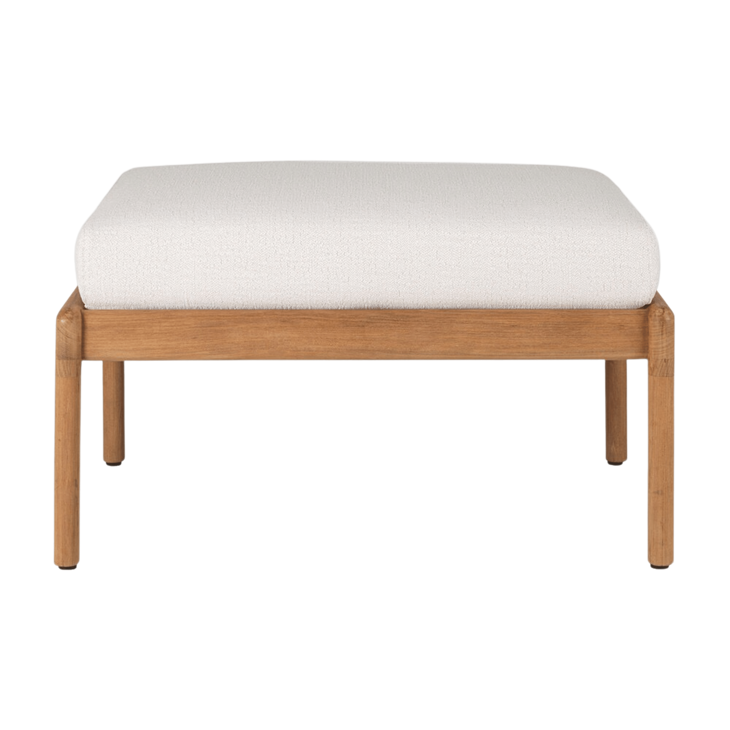 Ethnicraft Furniture Off White Teak Jack Outdoor Footstool