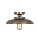 Mullan Lighting Lighting Antique Brass Telal Industrial Factory Ceiling Light