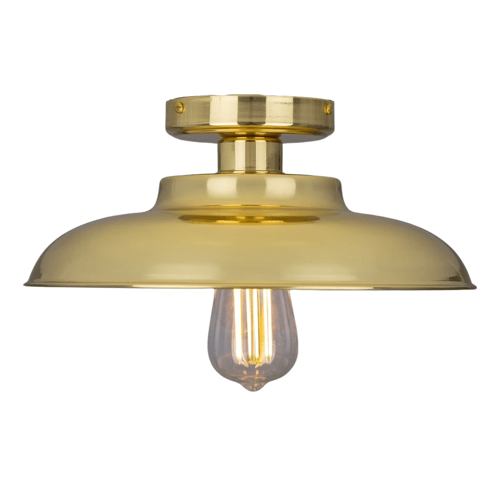 Mullan Lighting Lighting Polished Brass Telal Industrial Factory Ceiling Light