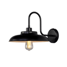Mullan Lighting Lighting Powder-Coated Matte Black Telal Industrial Swan Neck Wall Sconce