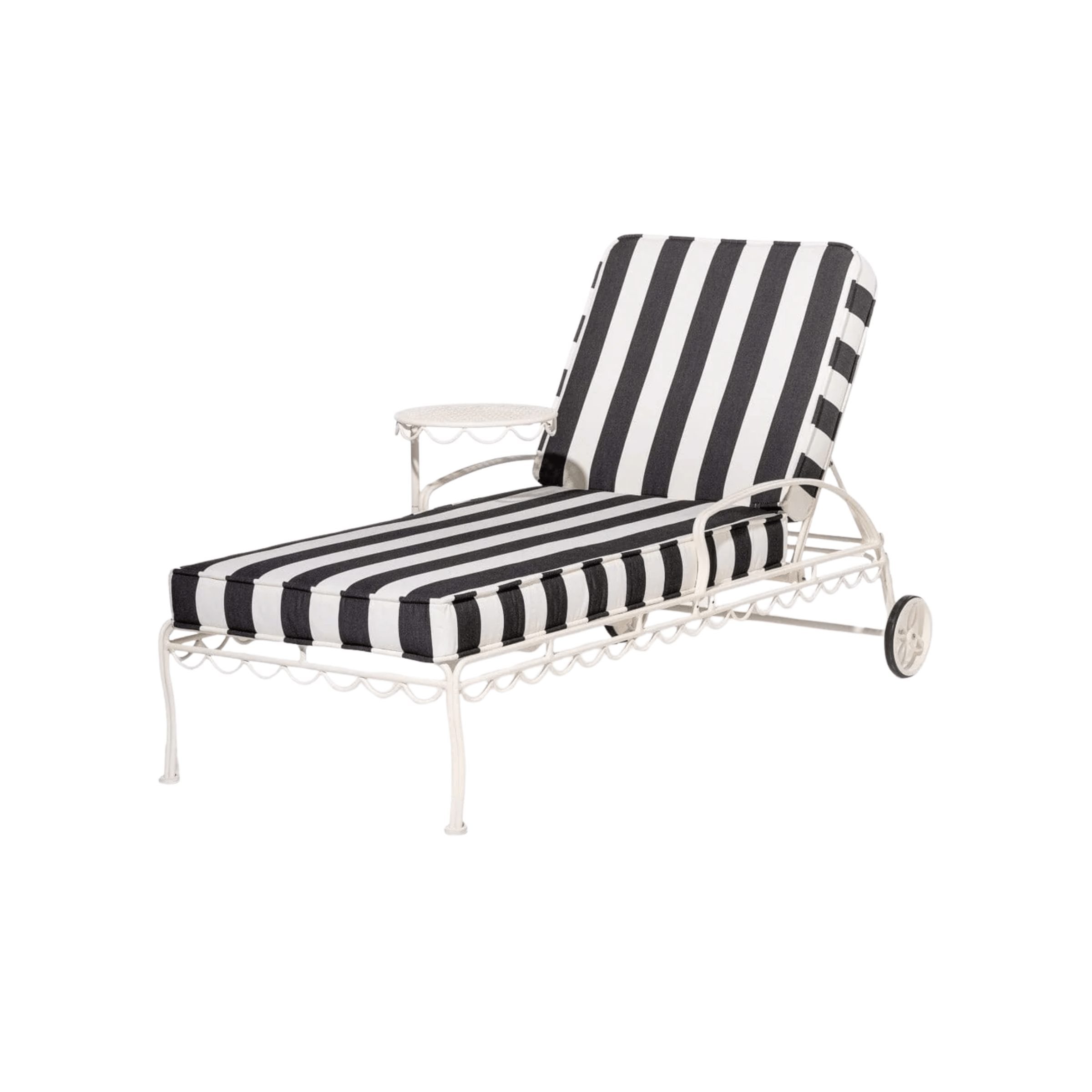 Business & Pleasure SHOP Vintage Black Stripe The Al Fresco Sun Lounger