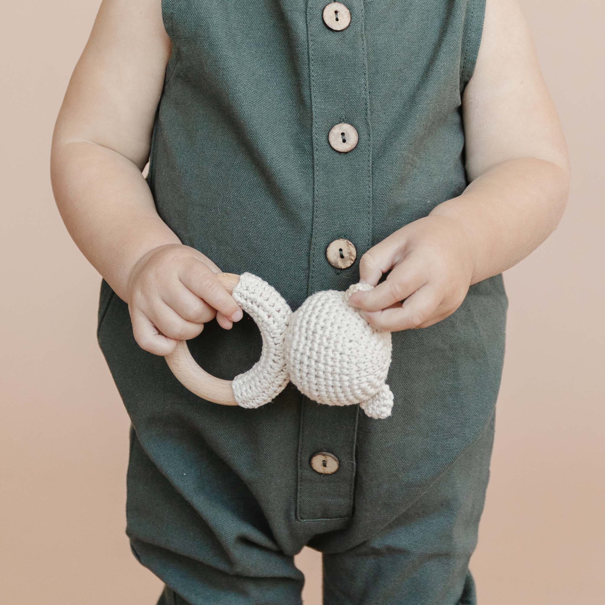 The Blueberry Hill The Blueberry Hill - Teether Bear Cotton Rattle Baby Newborn Gift Toy