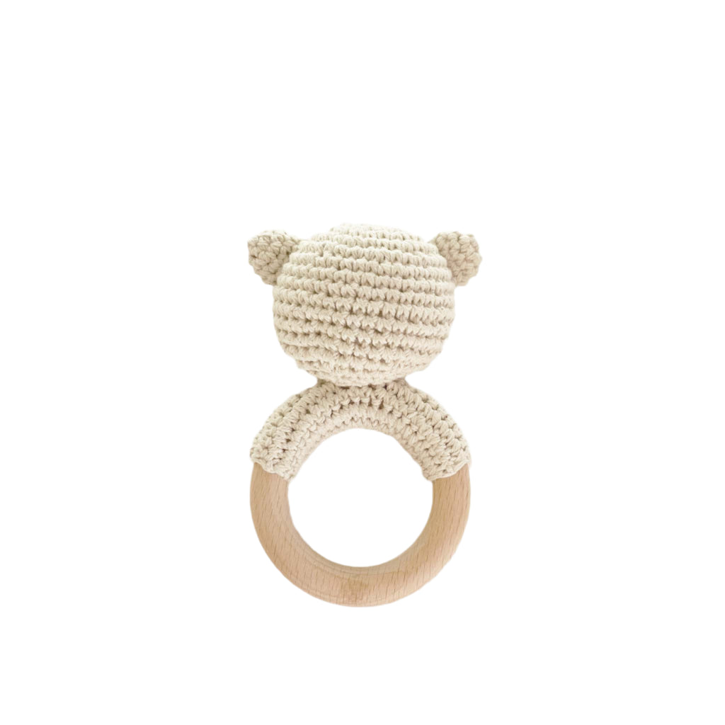 The Blueberry Hill The Blueberry Hill - Teether Bear Cotton Rattle Baby Newborn Gift Toy