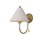 Mullan Lighting Lighting Polished Brass / Plain Brass Tilia Ceramic Cone Wall Sconce