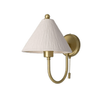Mullan Lighting Lighting Satin Brass / Plain Brass Tilia Ceramic Cone Wall Sconce