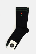 Curated Basics Socks Tulip Embroidery Socks