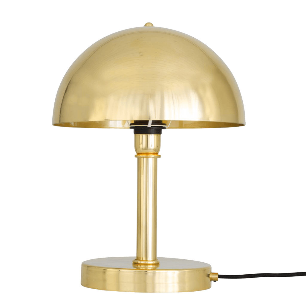 Mullan Lighting Lighting Polished Brass Turku Modern Brass Dome Table Lamp