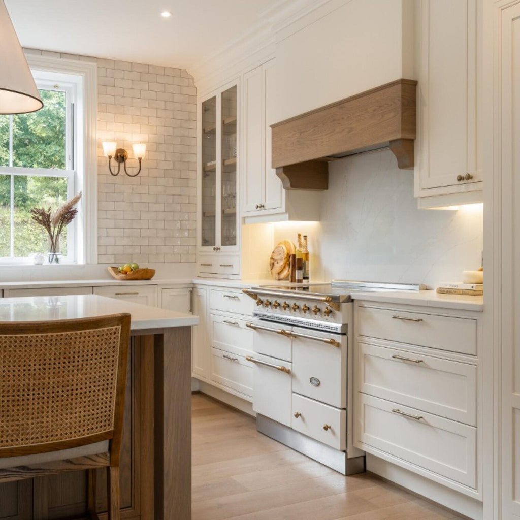 Mullan Lighting Lighting Uppsala Two-Arm Brass Wall Sconce with Fabric Shades