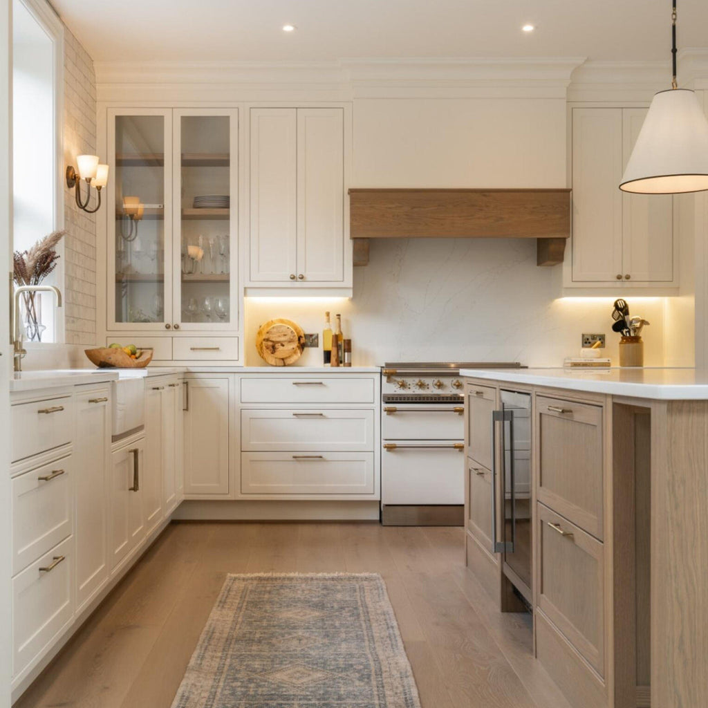 Mullan Lighting Lighting Uppsala Two-Arm Brass Wall Sconce with Fabric Shades