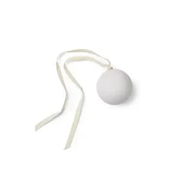 Studio Nordhaven Holiday Ornaments Cream Velvet Ball Ornament