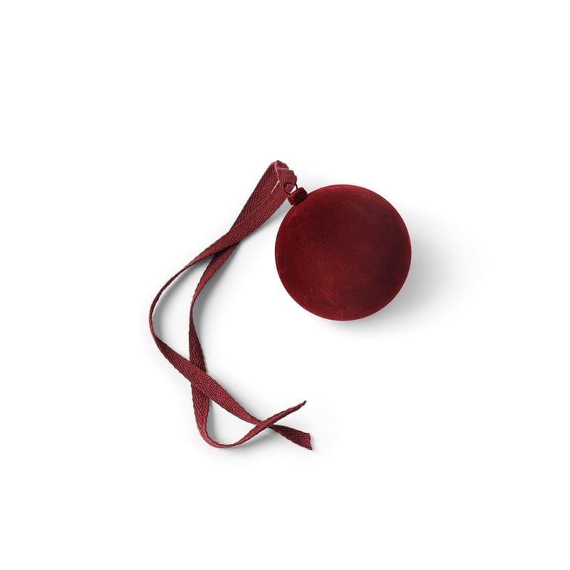 Studio Nordhaven Red Velvet Ball Ornament
