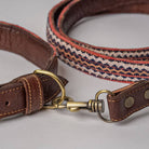 Verve Culture Pet Vintage Kilim & Leather Dog Collar and Leash Set