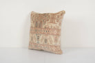 Vintage Pillows Store Vintage Pillows Store - Square Turkish Carpet Rug Pillow, Sand Designer Cushion