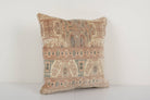Vintage Pillows Store Vintage Pillows Store - Square Turkish Carpet Rug Pillow, Sand Designer Cushion