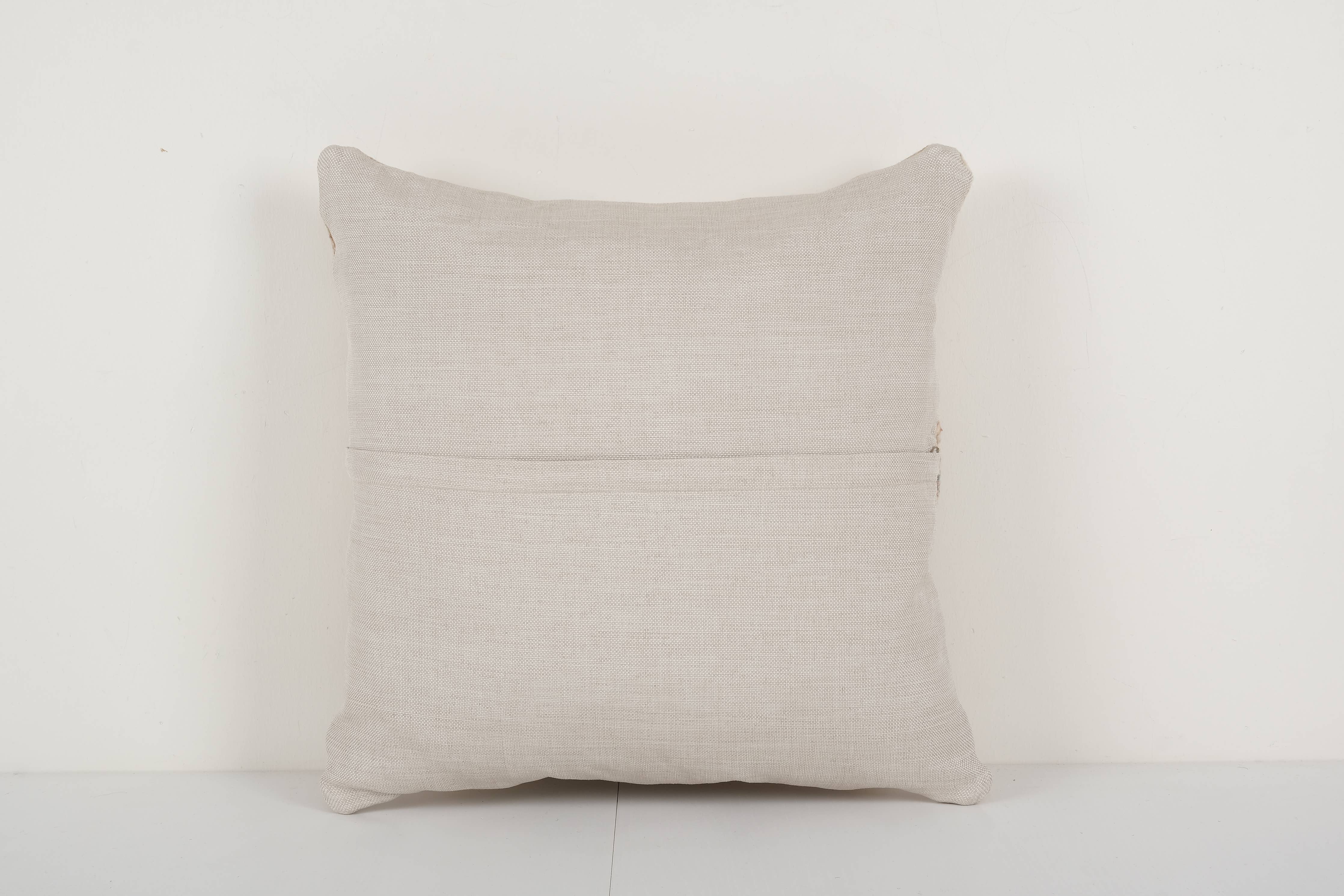 Vintage Pillows Store Vintage Pillows Store - Square Turkish Carpet Rug Pillow, Sand Designer Cushion