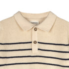 Viverano Organics Viverano Organics - Classic Stripe Polo Sweater Knit Baby Pullover & Pant Set