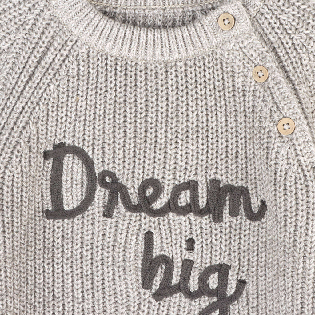 Viverano Organics Viverano Organics - Dream Big Embroidered Chunky Knit Baby Sweater (Organic)