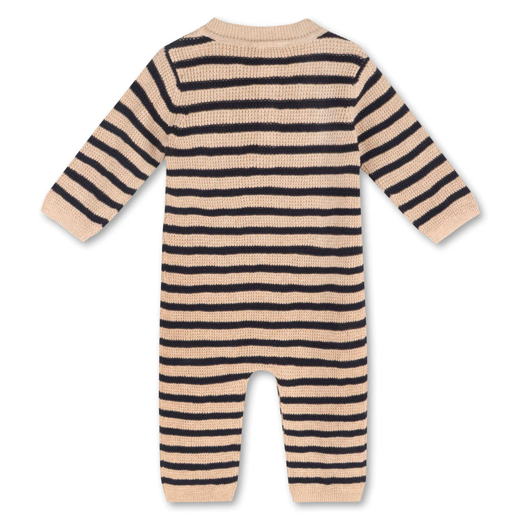 Viverano Organics Viverano Organics - Navy Stripe Chunky Sweater Knit Baby Jumpsuit (Organic)