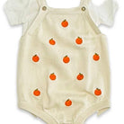 Viverano Organics Viverano Organics - Orange Embroidered Knit Baby Romper Set (Organic Cotton)