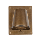 Mullan Lighting Lighting Wade Outdoor Brass Wall Spotlight with Back Plate