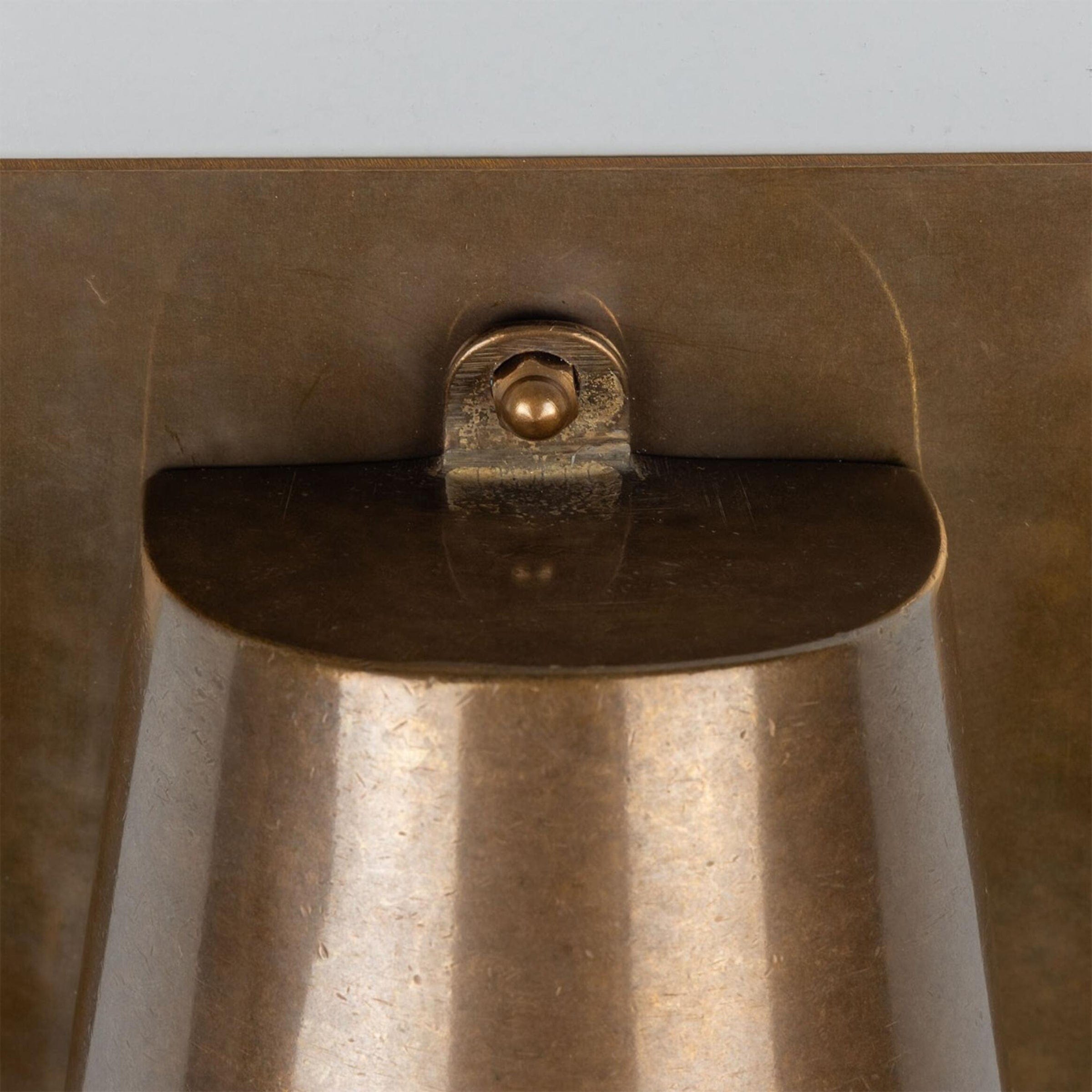 Mullan Lighting Lighting Wade Outdoor Brass Wall Spotlight with Back Plate