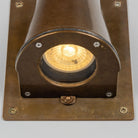 Mullan Lighting Lighting Wade Outdoor Brass Wall Spotlight with Back Plate