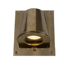 Mullan Lighting Lighting Wade Outdoor Brass Wall Spotlight with Back Plate