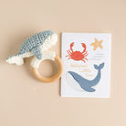 The Blueberry Hill SHOP Whale Crocheted Teether Rattle