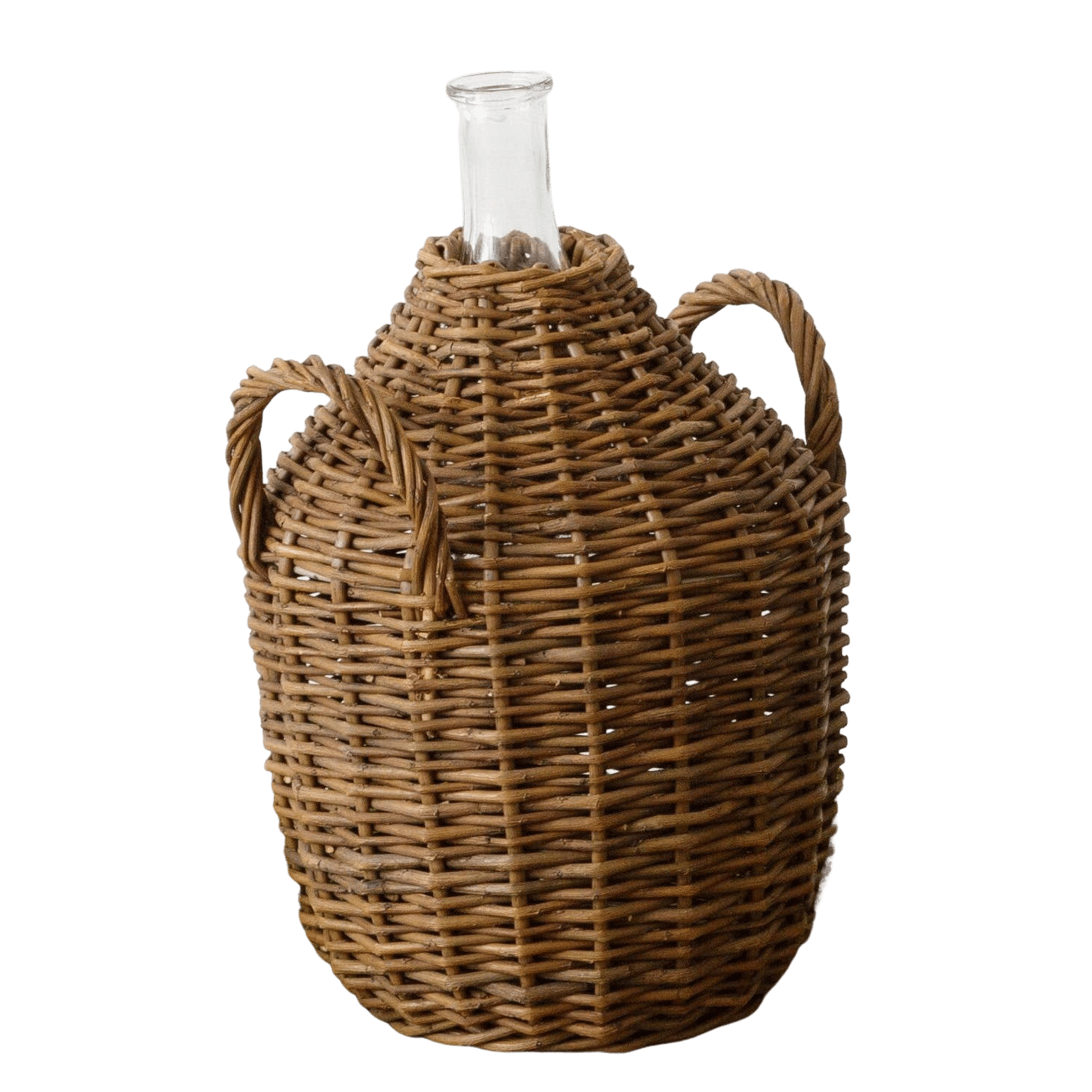 Audrey's Decor Medium Wicker Demijohn With Handle