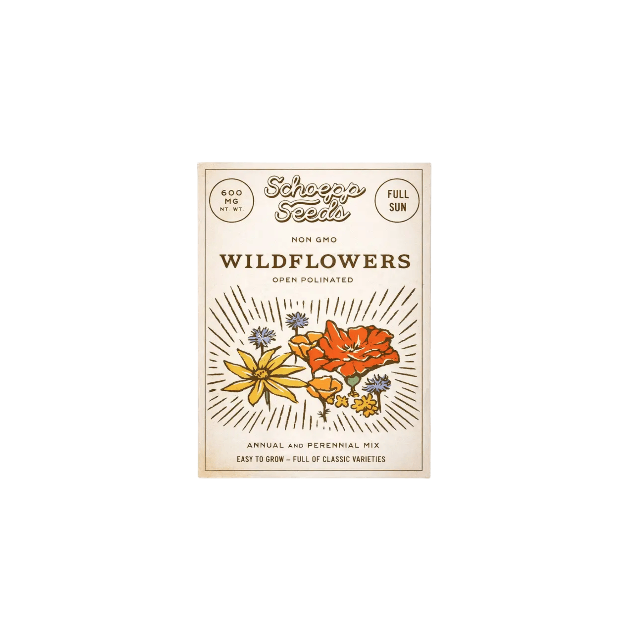 Schoepp Seeds SHOP Wildflowers, Annual Mix Seed Packets