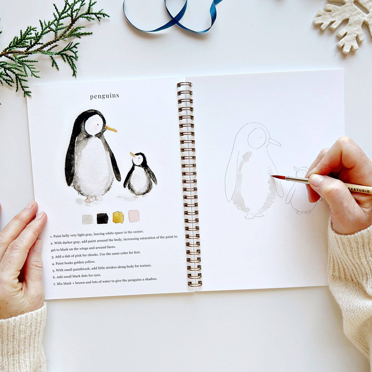 emily lex studio Stationery Winter Watercolor Workbook