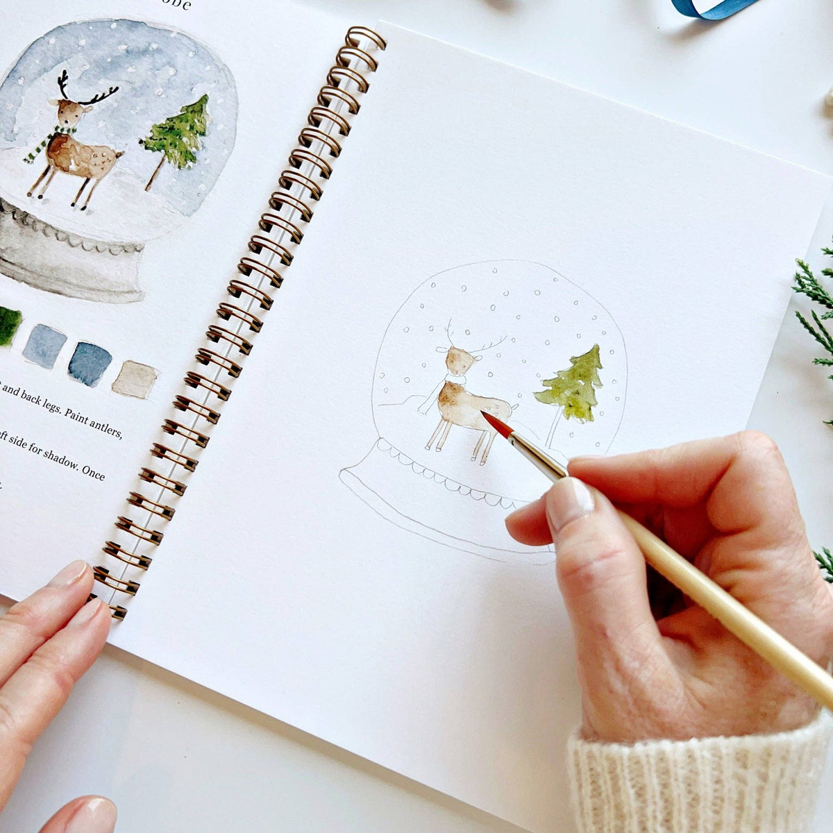 emily lex studio Stationery Winter Watercolor Workbook