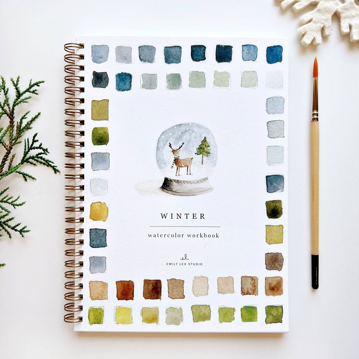 emily lex studio Stationery Winter Watercolor Workbook