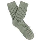 ESCUYER SHOP Light Green Women's Cashmere Crew Socks