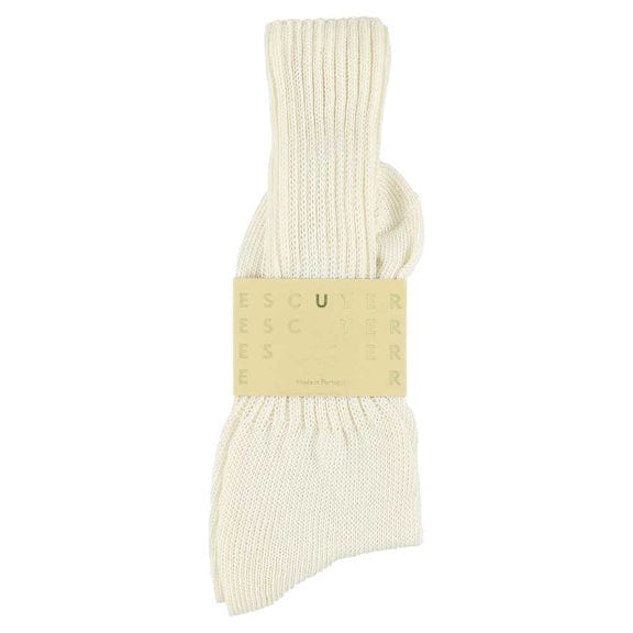 ESCUYER Socks Ecru Women's Cashmere Crew Socks, Various Colors