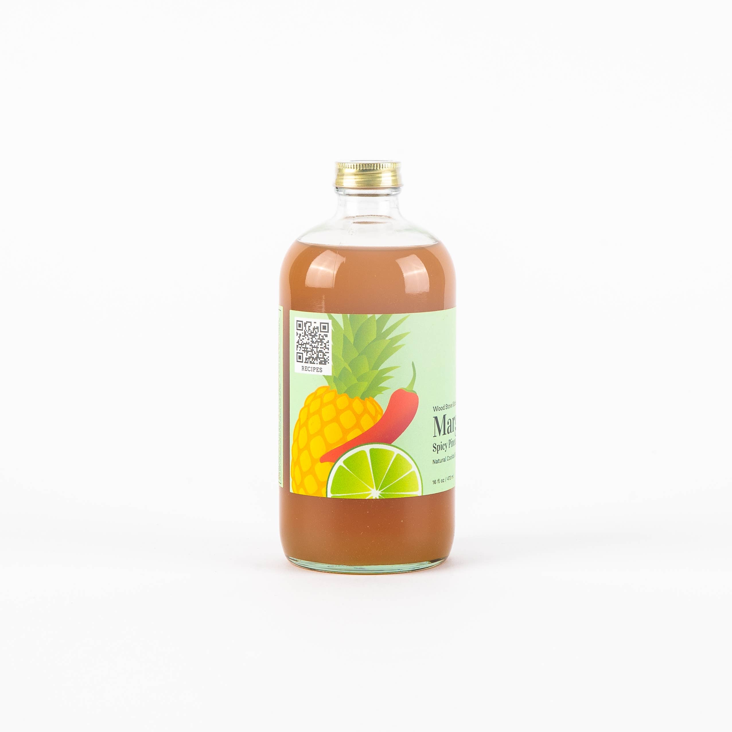 Wood Stove Kitchen Wood Stove Kitchen - Margarita (Spicy Pineapple & Lime) for Cocktails and Mocktails, 16 fl oz
