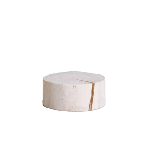 Bloomist Decor Pale Whitewash Wood Vase Pedestal