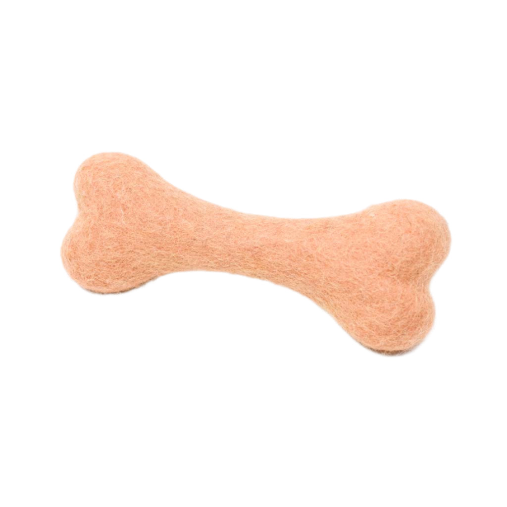 MODERNBEAST pet LARGE / PEACH Woolly Dog Bone