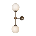 Mullan Lighting Lighting Antique Brass Yaounde Double Globe Wall Sconce