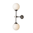Mullan Lighting Lighting Antique Silver Yaounde Double Globe Wall Sconce