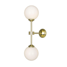Mullan Lighting Lighting Polished Brass Yaounde Double Globe Wall Sconce