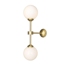 Mullan Lighting Lighting Satin Brass Yaounde Double Globe Wall Sconce