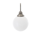 Mullan Lighting Lighting Yerevan Opal Glass Globe Swan Neck Wall Sconce