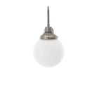Mullan Lighting Lighting Yerevan Opal Glass Globe Swan Neck Wall Sconce