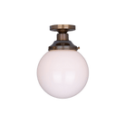 Mullan Lighting Lighting 7.9" / Antique Brass Yerevan Opal Globe Flush Ceiling Light
