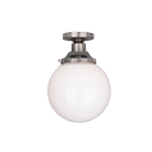 Mullan Lighting Lighting 7.9" / Antique Silver Yerevan Opal Globe Flush Ceiling Light