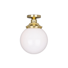 Mullan Lighting Lighting 7.9" / Polished Brass Yerevan Opal Globe Flush Ceiling Light