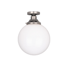 Mullan Lighting Lighting 9.8" / Antique Silver Yerevan Opal Globe Flush Ceiling Light