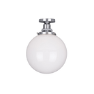 Mullan Lighting Lighting 9.8" / Polished Chrome Yerevan Opal Globe Flush Ceiling Light